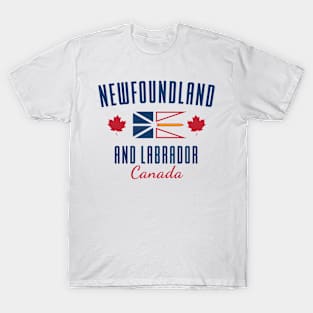 NFLD Flag and Maple Leaf || Newfoundland and Labrador || Gifts || Souvenirs || Clothing T-Shirt